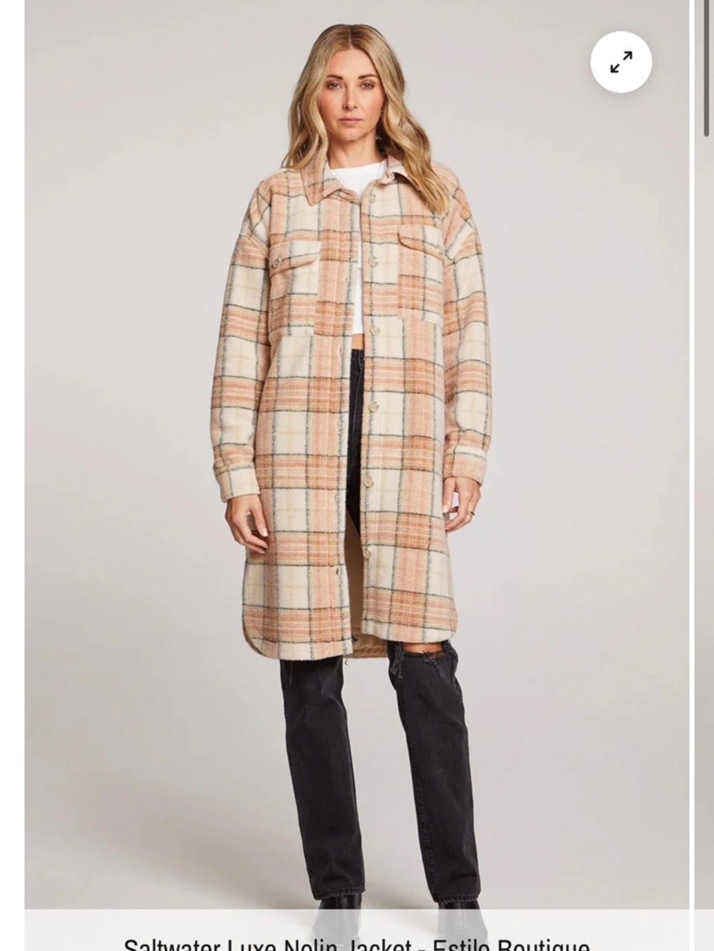 Saltwater Luxe Nolin Plaid Jacket NWT